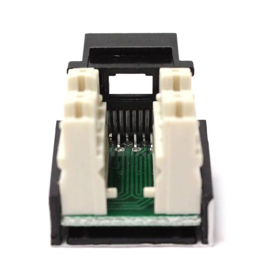 Keystone RJ45 hembra a TB110 Cat.5e UTP negra