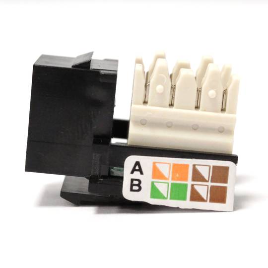 Keystone RJ45 hembra a TB110 Cat.5e UTP negra
