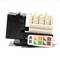Keystone RJ45 hembra a TB110 Cat.5e UTP negra