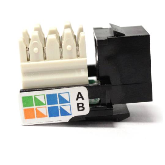 Keystone RJ45 hembra a TB110 Cat.5e UTP negra