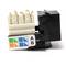 Keystone RJ45 hembra a TB110 Cat.5e UTP negra