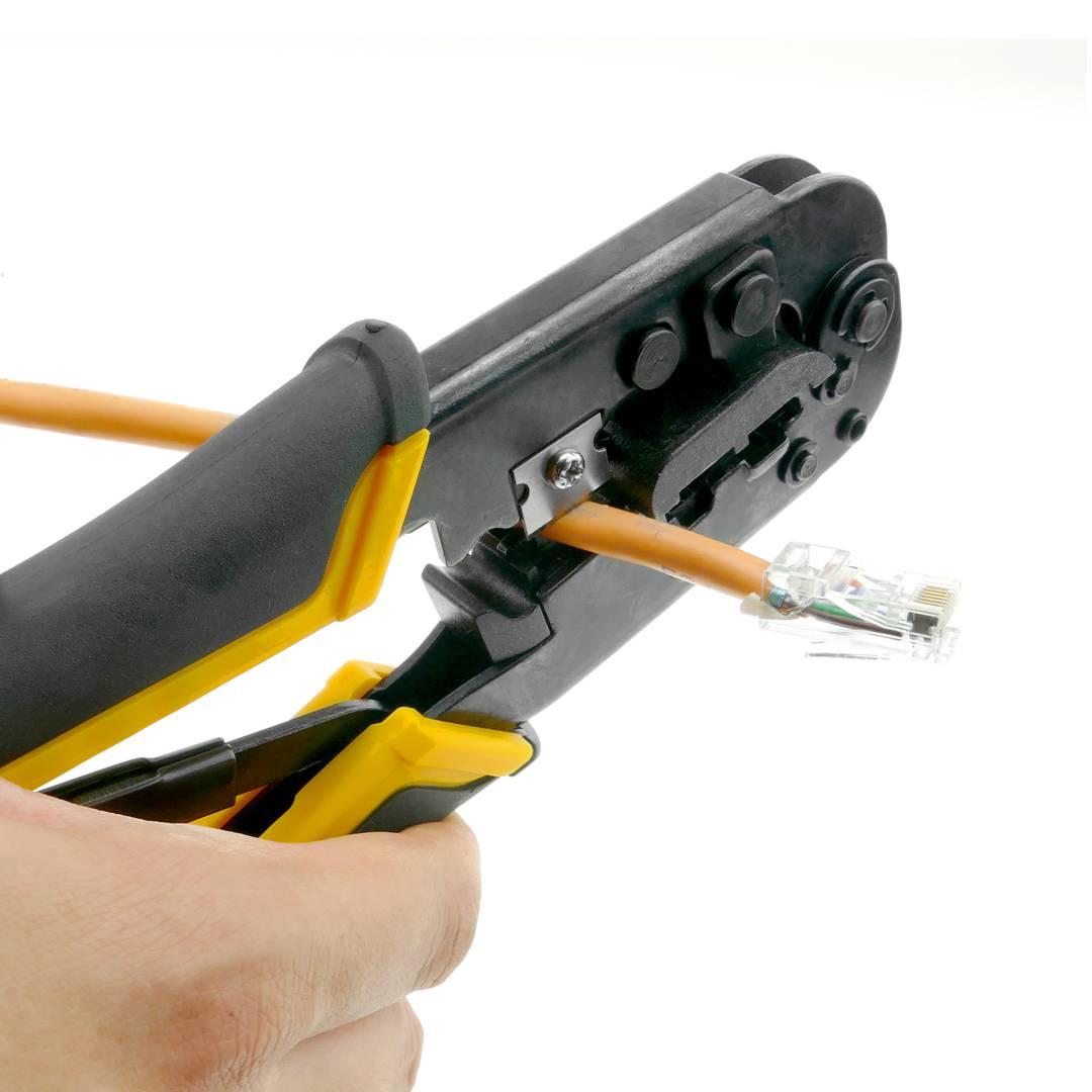 Crimping tool for ethernet network cable and telephone RJ45 RJ11 RJ12 8P/6P