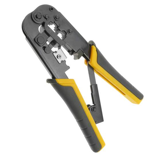 Crimping tool for ethernet network cable and telephone RJ45 RJ11 RJ12 8P/6P