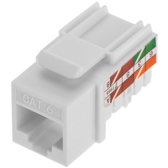Keystone RJ45 fêmea TB110 Cat. 6 UTP pacote com 6 unidades
