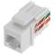 Keystone RJ45 fêmea TB110 Cat. 6 UTP pacote com 6 unidades