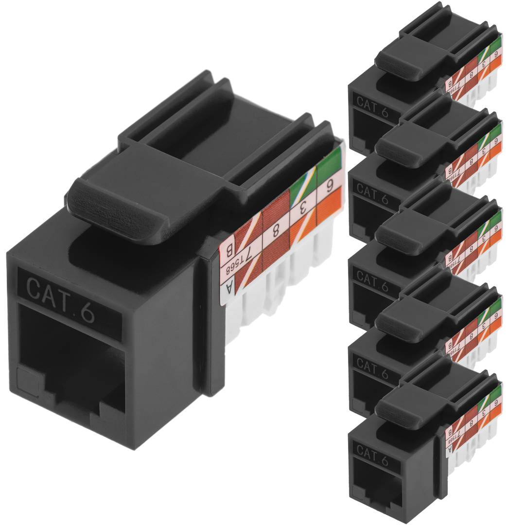 Gniazdo Keystone RJ45 TB110 Kat. 6 UTP, Opakowanie 6 Sztuk - Cablematic