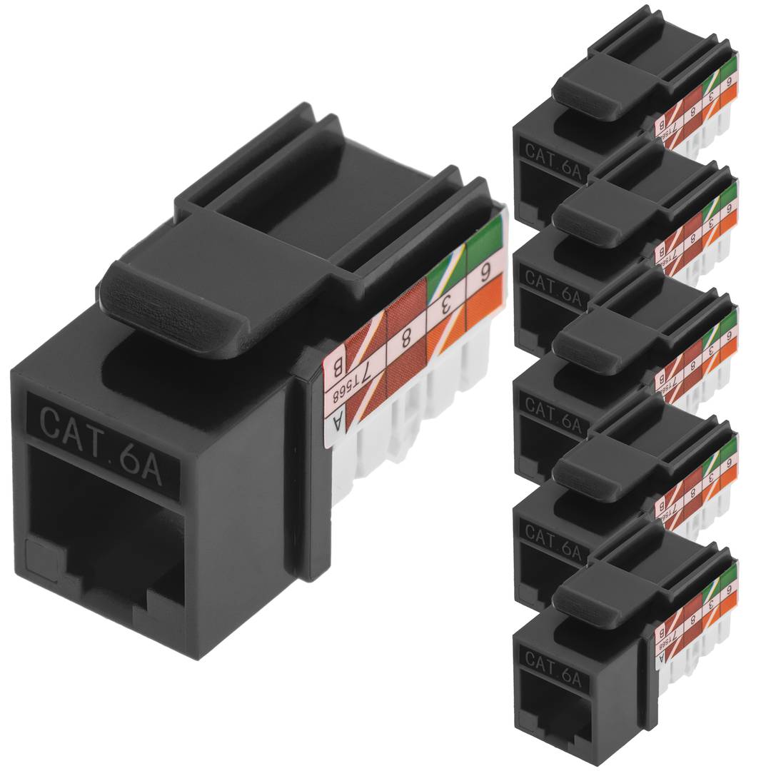 BeMatik - Accoppiatore Keystone RJ45 femmina a femmina Cat. 6 FTP  confezione da 6 unità