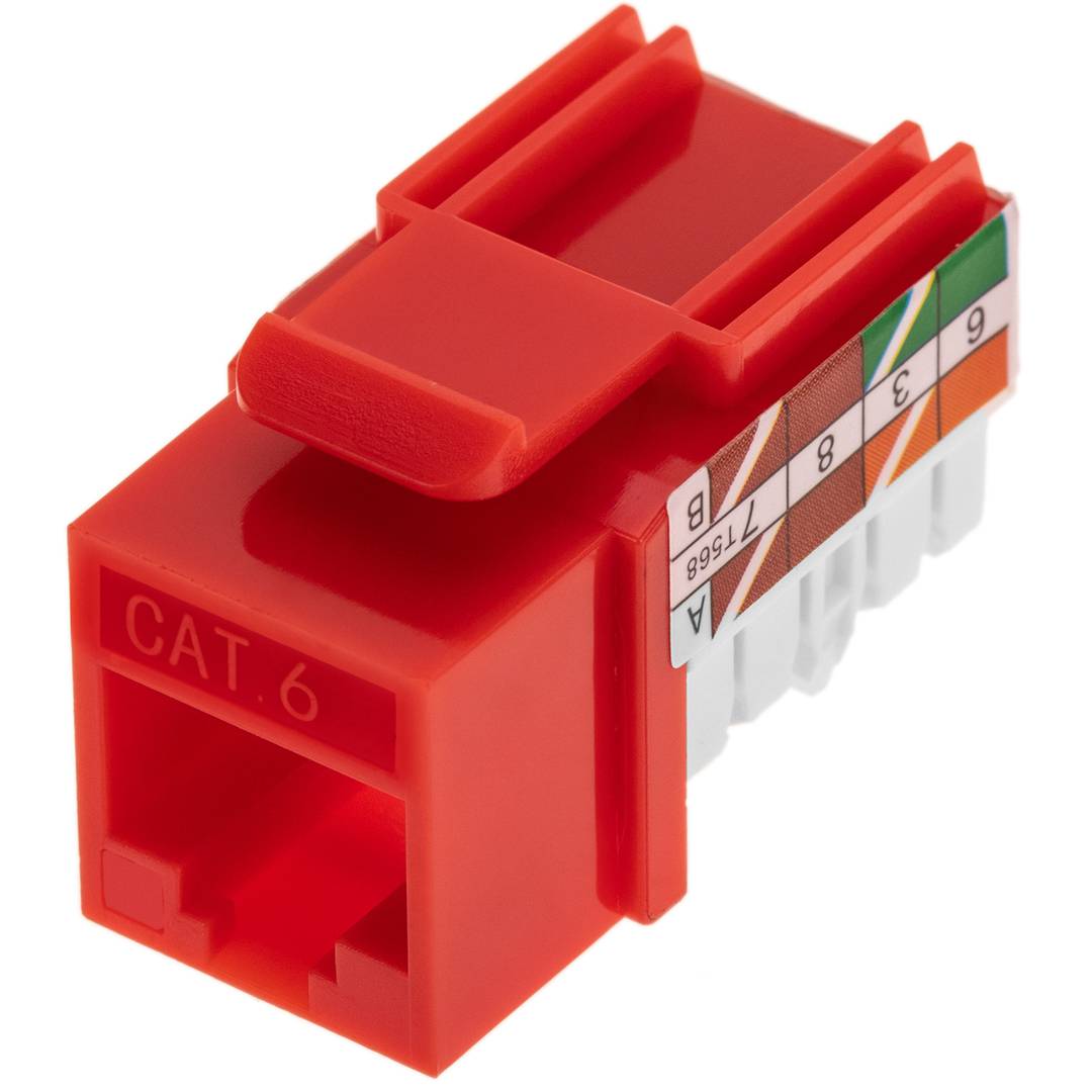 Keystone RJ45 vrouwelijk TB110 Cat.6 UTP pak van 6 stuks