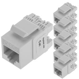 Accoppiatore Modulare in serie per cavo patch LAN RJ45 CAT5e femmina /  femmina - Beige