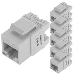 Keystone RJ45 Buchse TB110 Kat. 6 UTP Packung mit 6 Einheiten mit LED.