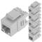 Keystone RJ45 fêmea TB110 Cat. 6 UTP embalagem de 6 unidades com led.
