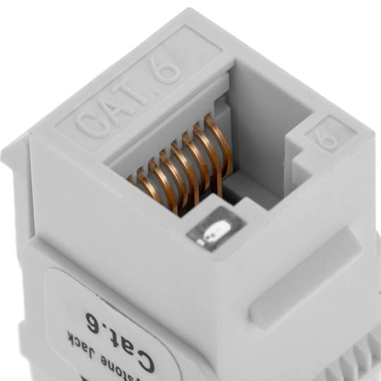 Keystone RJ45 fêmea TB110 Cat. 6 UTP embalagem de 6 unidades com led.