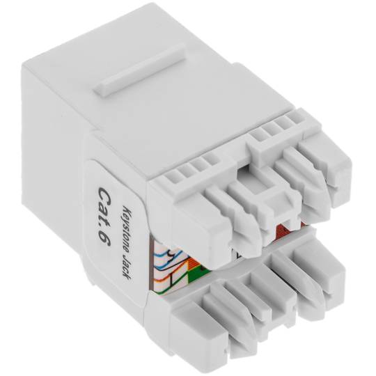 Keystone RJ45 fêmea TB110 Cat. 6 UTP embalagem de 6 unidades com led.