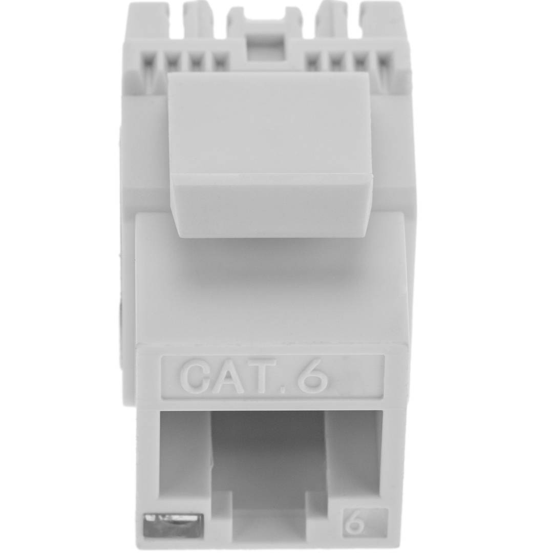 Keystone RJ45 fêmea TB110 Cat. 6 UTP embalagem de 6 unidades com led.