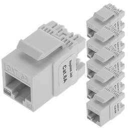 Keystone RJ45 Buchse TB110 Kat. 6a UTP Packung mit 6 Einheiten mit LED.