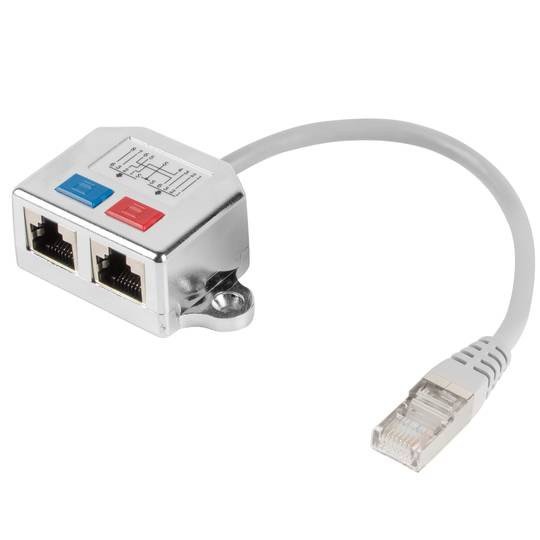 Lanberg Ethernet Signalvervielfältigungskabel von RJ45 Stecker auf 2xRJ45 Buchse 15cm