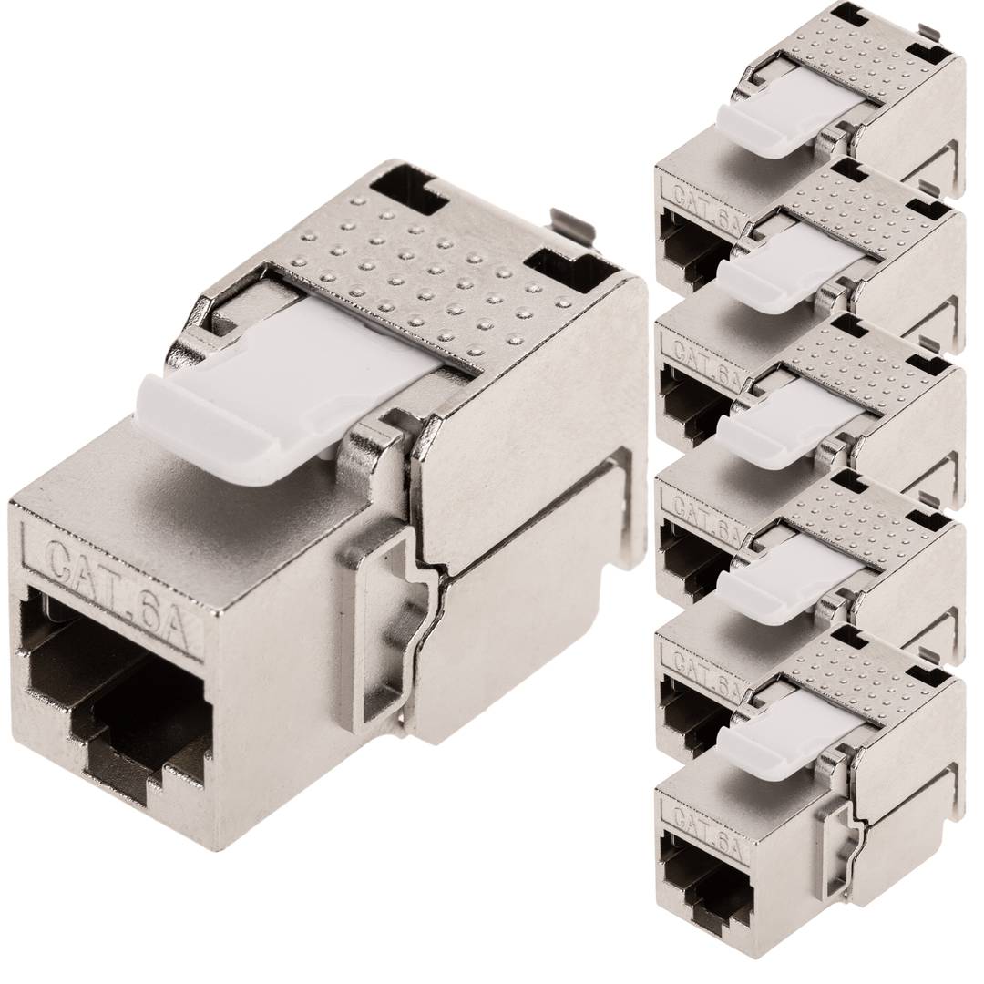 Keystone RJ45 fêmea TB110 Cat. 6a Pacote FTP com 6 unidades