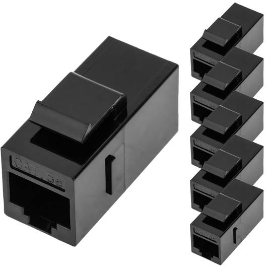 Keystone coupler RJ45 female to female Cat. 5e UTP pack of 6 units