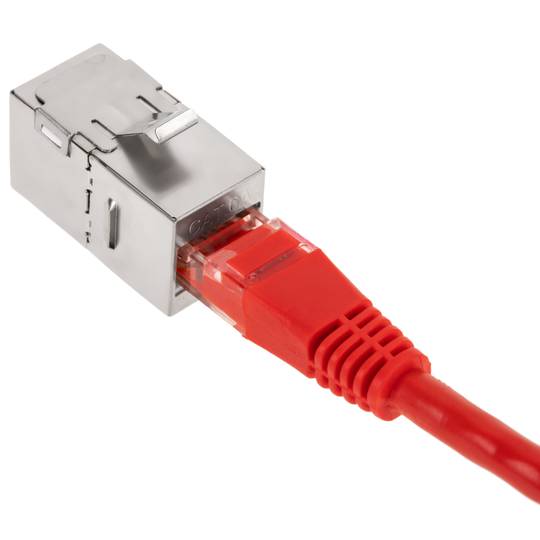 Keystone-koppeling RJ45 vrouwelijk naar vrouwelijk Cat.6a FTP-pakket van 6 eenheden