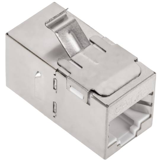 Keystone-koppeling RJ45 vrouwelijk naar vrouwelijk Cat.6a FTP-pakket van 6 eenheden