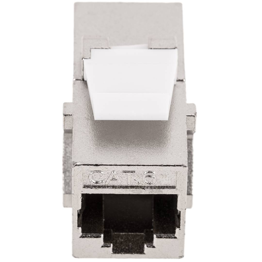 Złącze Keystone RJ45 żeńskie do żeńskiego kat. 6 FTP w opakowaniu po 6 sztuk