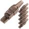 UTP Cat.6 RJ45 macho crimpagem automática pacote de 6 unidades
