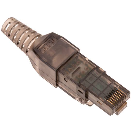 UTP Cat.6a RJ45 connettore maschio a crimpare automatico confezione da 6 unità