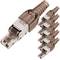 FTP Cat.6 RJ45 connector male automatic crimping pack 6 units