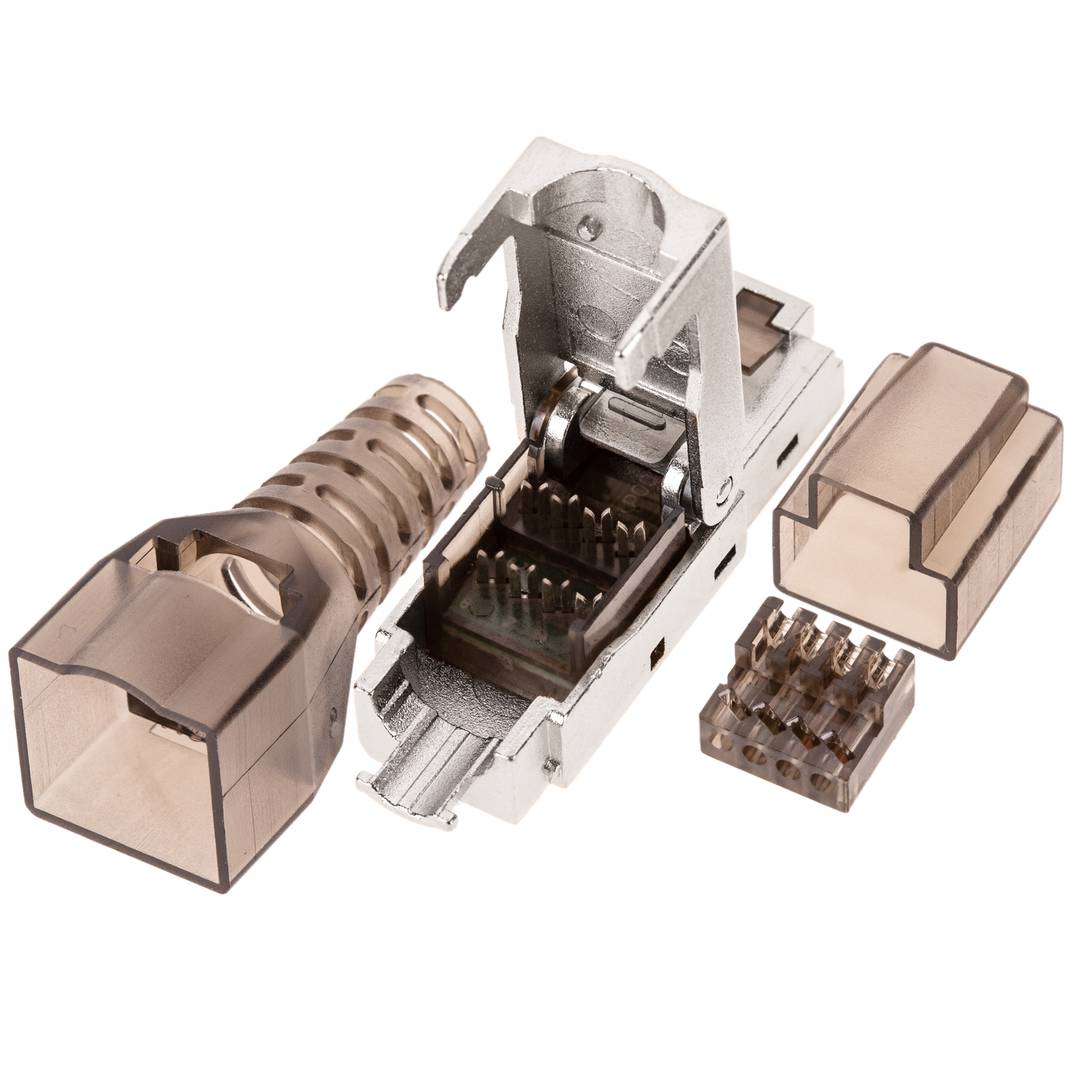 FTP Cat.6 RJ45 connector male automatic crimping pack 6 units