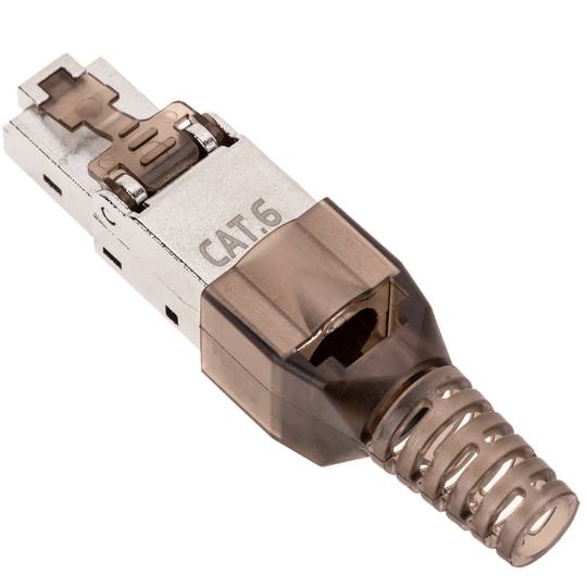 FTP Cat.6 RJ45 connector male automatic crimping pack 6 units