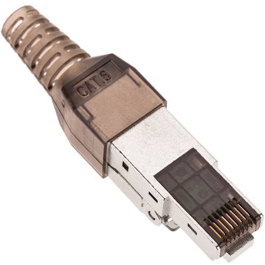 FTP Cat.6 RJ45 connector male automatic crimping pack 6 units