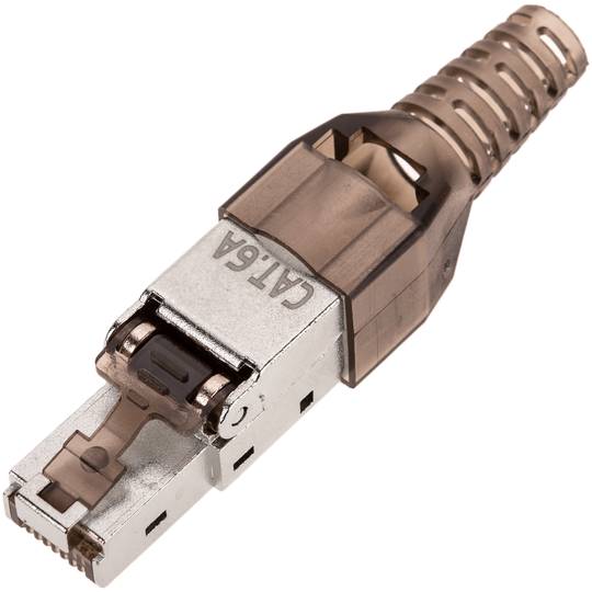 Conector FTP Cat.6a RJ45 macho pacote de crimpagem automática 6 unidades
