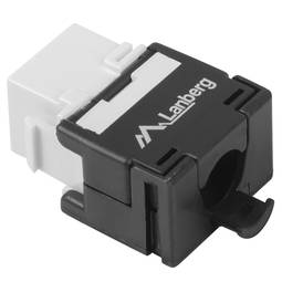 Conexión LSA hembra a hembra de Lanberg KSUA-2000 en color negro y blanco con RJ-45 Plano