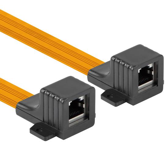 Lanberg RJ45 accoppiatore in linea per finestra 23 cm arancione ADS-RJ45-RJ45-300