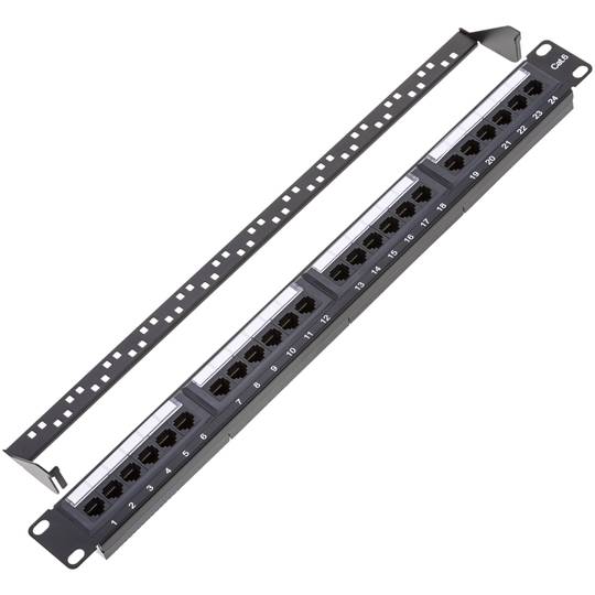 Panneau de brassage Patch panel 24 x RJ45 UTP cat.6 1Gb Ethernet