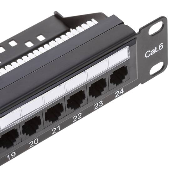 Panneau de brassage Patch panel 24 x RJ45 UTP cat.6 1Gb Ethernet