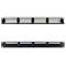 Patchpanel mit 24 RJ45 Cat.6A UTP 1U schwarz mit Kamm