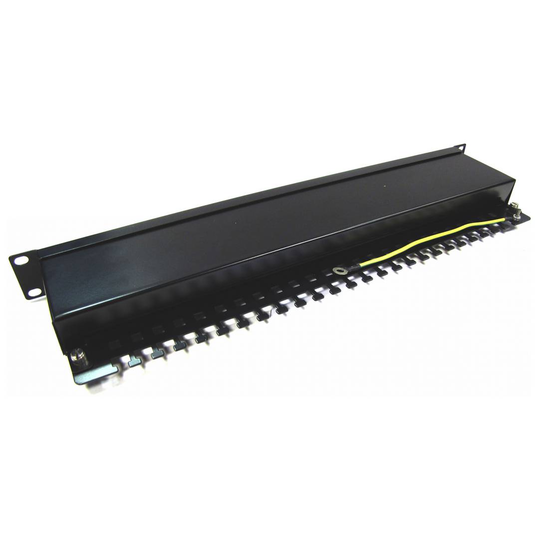 Patch panel rack 24 RJ45 Cat.6 FTP 1U nero