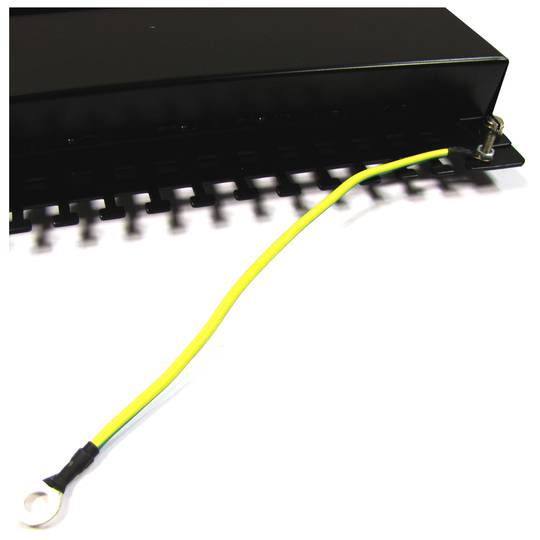 Patch panel rack 24 RJ45 Cat.6 FTP 1U nero