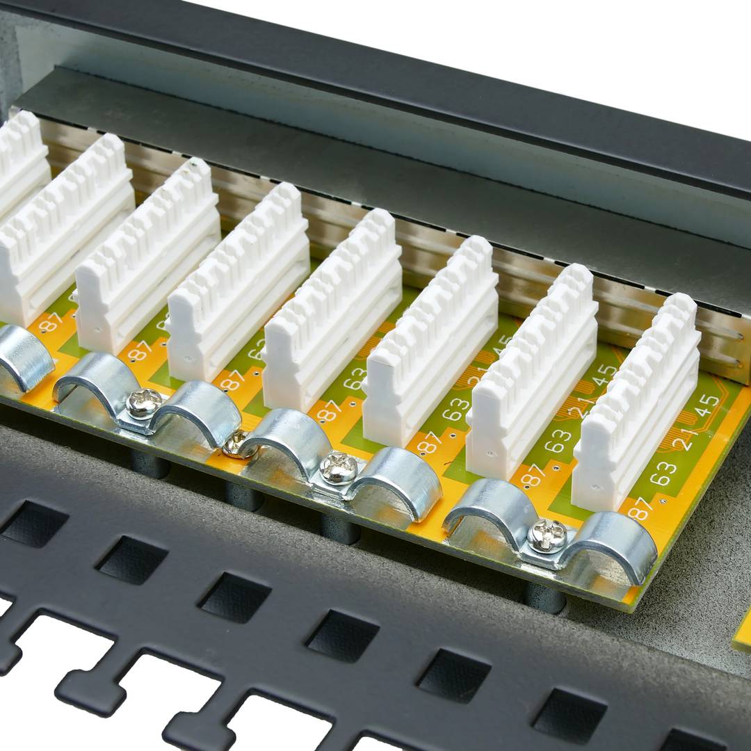 Patch panel rack 24 RJ45 Cat.6 FTP 1U nero