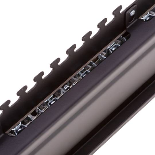 Patch panel rack 24 RJ45 Cat.6A FTP 1U preto com pente para gerenciamento de cabos