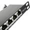 Patch panel rack 24 RJ45 Cat.6A FTP 0.5U noir avec peigne pour la gestion des câbles