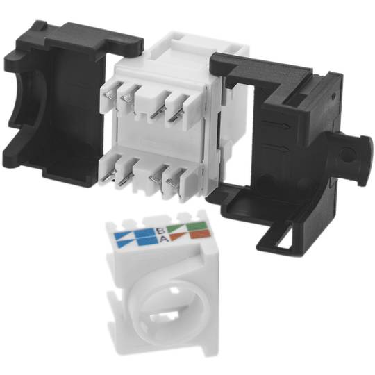 Keystone RJ45 femmina a TB110 (UTP Cat. 6 senza utensili)