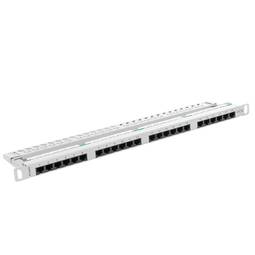 Patch panel 19" biały 24 RJ45 Cat.5E UTP 0,5U Lanberg PPU5-0024-S