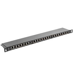 Patch panel 19" de 24 RJ45 Cat.5E FTP 0.5U Lanberg PPS5-0024-B