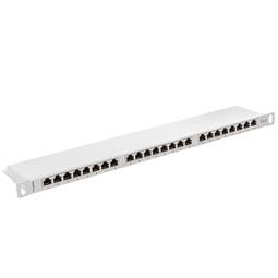 Patch panel 19" biały 24 RJ45 Cat.6 FTP 0.5U Lanberg PPS6-0024-S