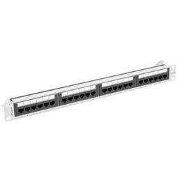Patch panel 19" biały 24 RJ45 CAT.6A UTP 1U Lanberg PPUA-1024-S