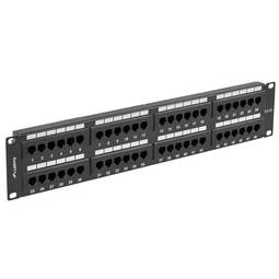 Patch panel 19" de 48 RJ45 CAT.5E UTP 1U Lanberg PPU5-2048-B