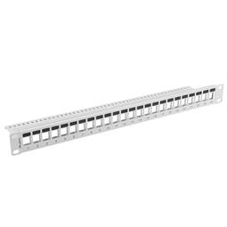 Panneau de brassage configurable pour keystone 19" blanc 24 RJ45 avec FTP et UTP1U Lanberg PPKS-1024-S