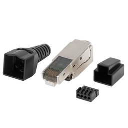 Lanberg RJ45 CAT.6 FTP 8P8C connector zonder gereedschap zilver PLS-6000TL
